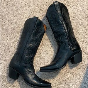 Dan Post Maria Black Cowgirl Boots